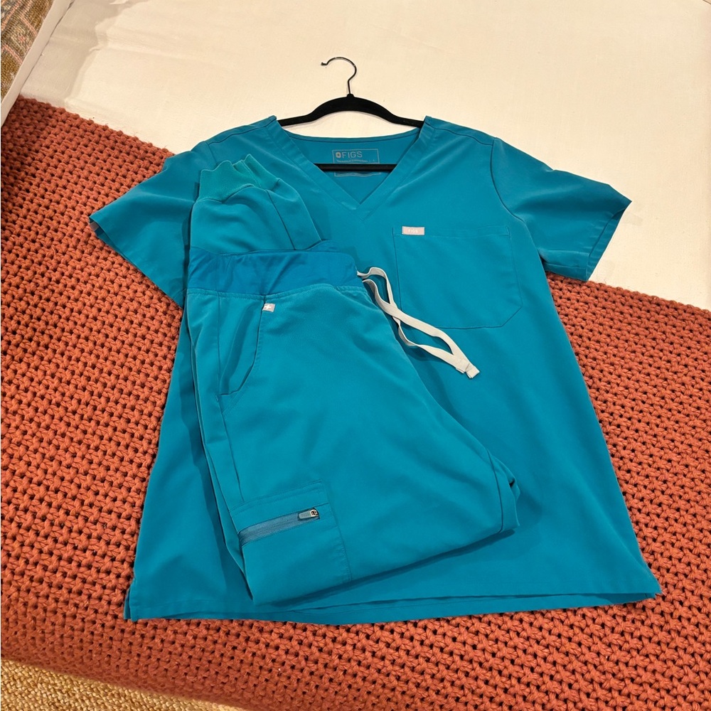Figs Caribbean blue set